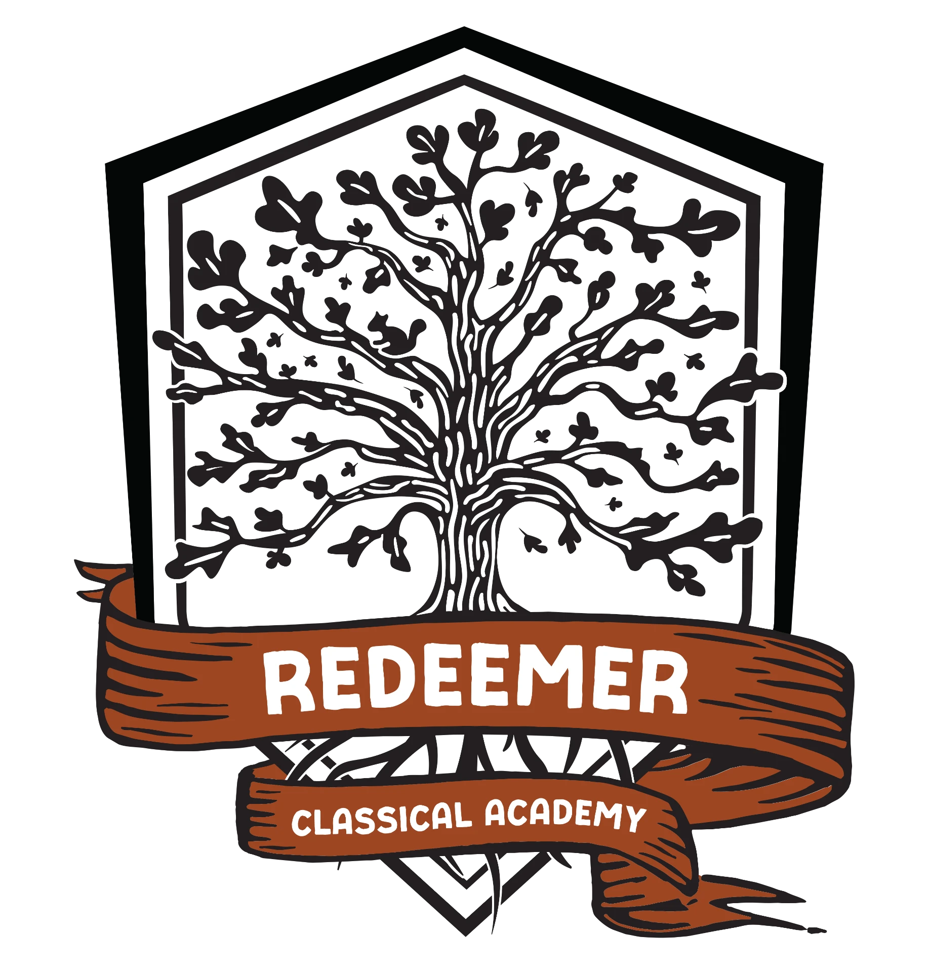 Redeemer Classical Academy crest with banner